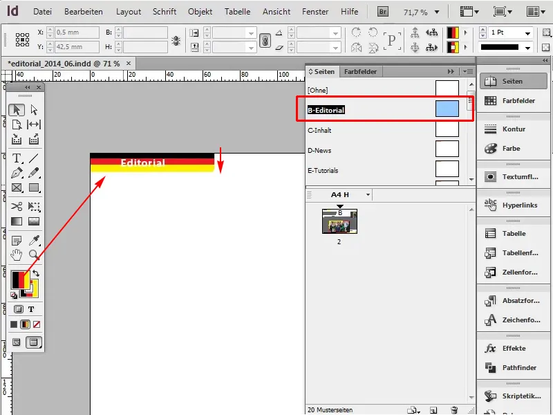 Tipps &amp; Tricks zu Adobe InDesign: Viel Arbeit sparen mithilfe von Verläufen (Beispiel Deutschlandflagge)