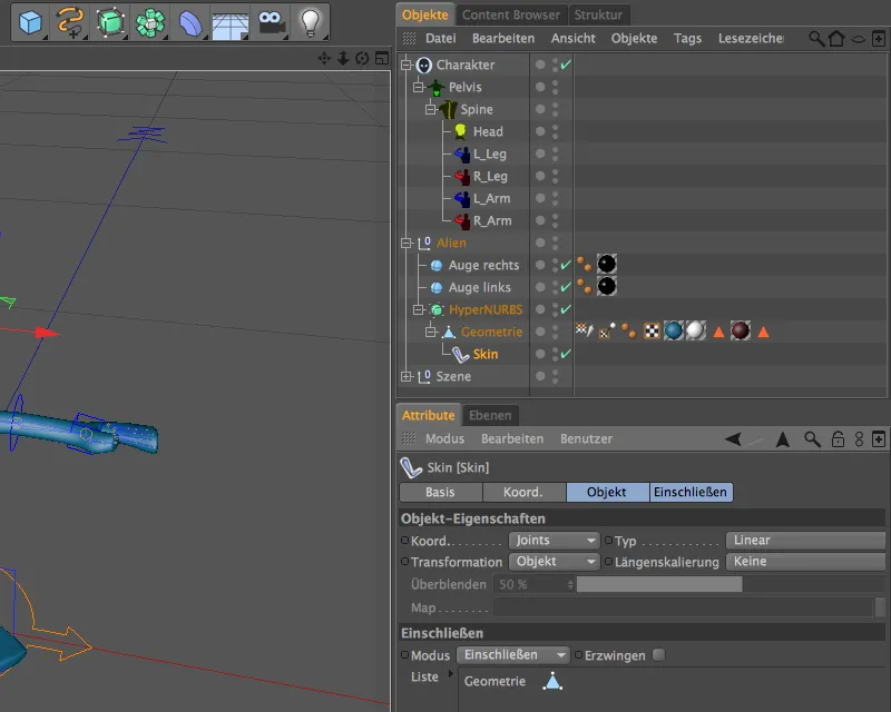 Neu in Release 13 - Rigging eines Aliens mit einer Charaktervorlage