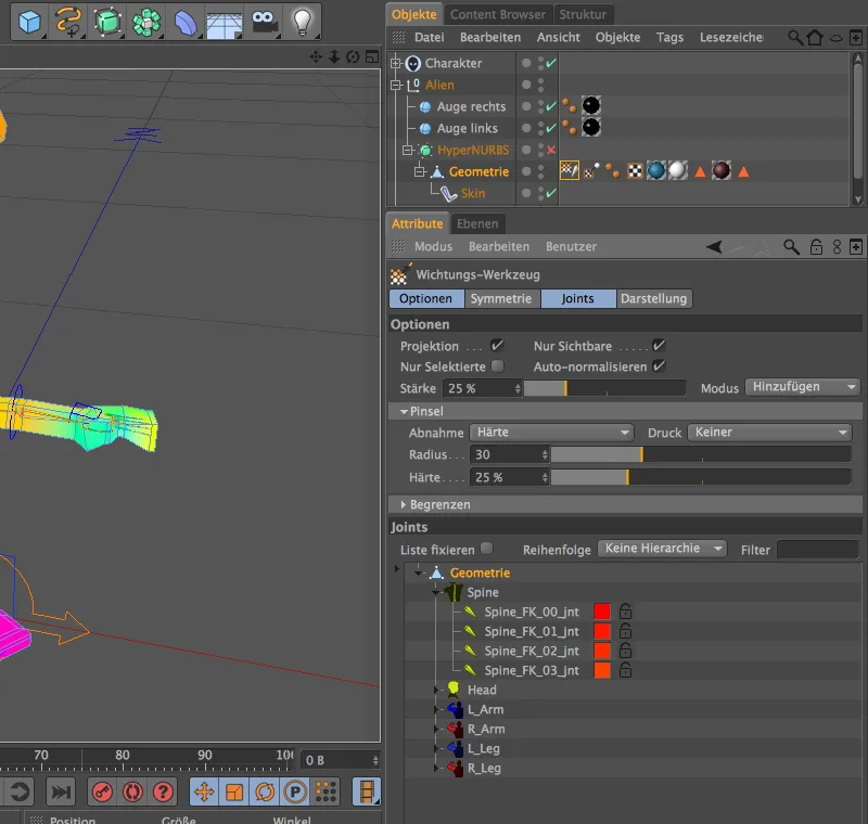 Neu in Release 13 - Rigging eines Aliens mit einer Charaktervorlage
