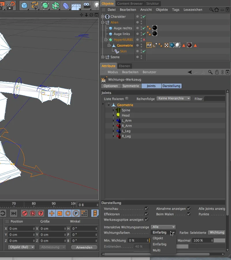 Neu in Release 13 - Rigging eines Aliens mit einer Charaktervorlage