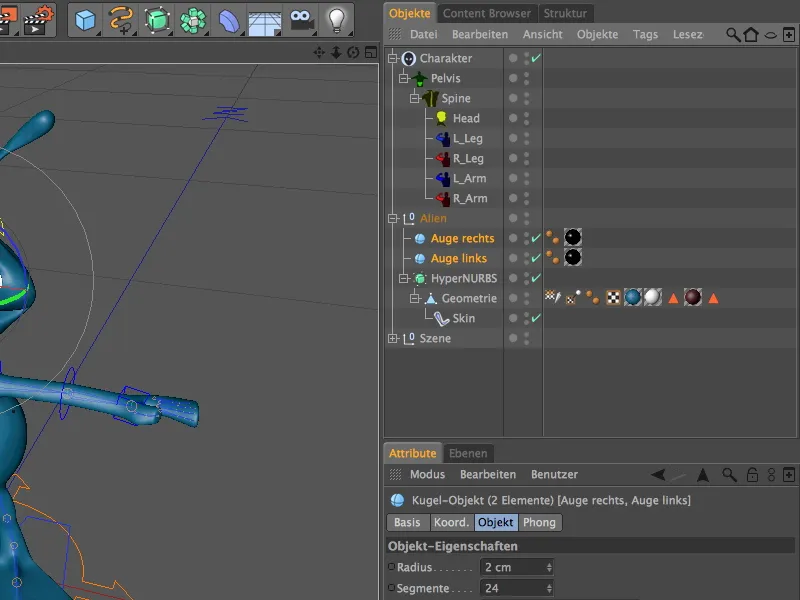 Neu in Release 13 - Rigging eines Aliens mit einer Charaktervorlage