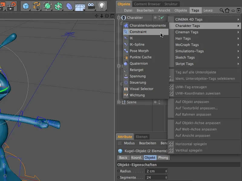 Neu in Release 13 - Rigging eines Aliens mit einer Charaktervorlage