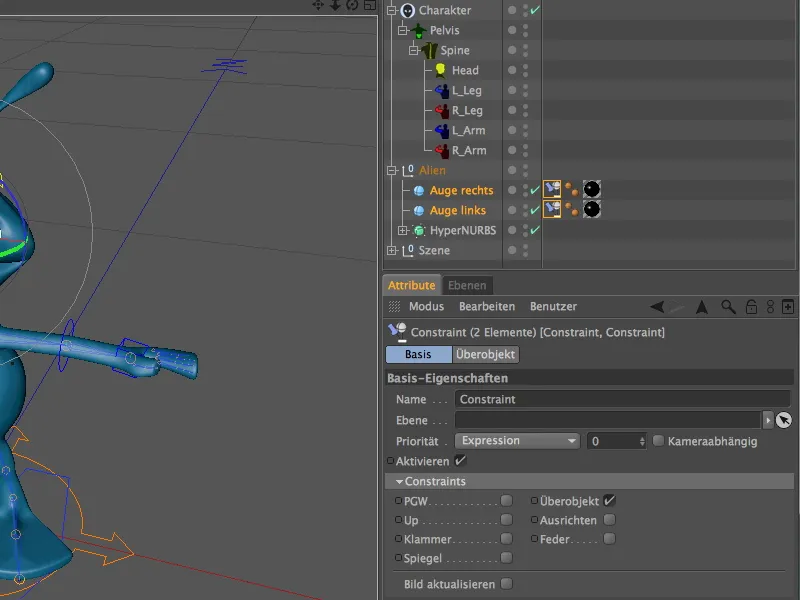 Neu in Release 13 - Rigging eines Aliens mit einer Charaktervorlage