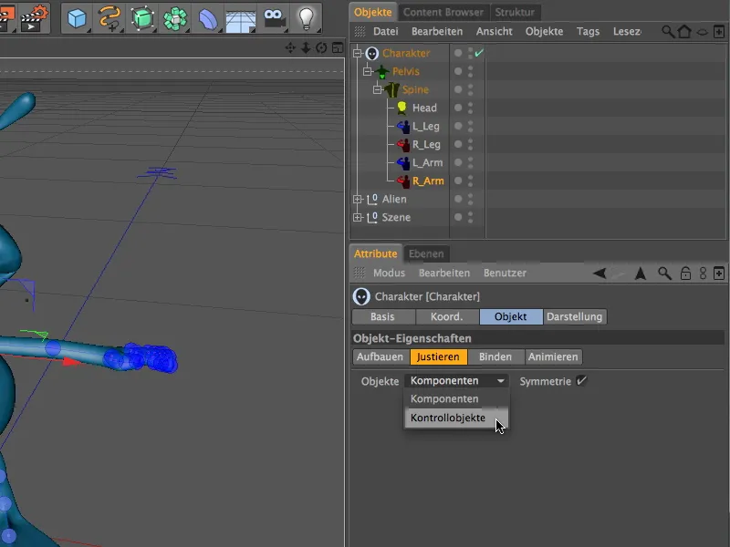 Neu in Release 13 - Rigging eines Aliens mit einer Charaktervorlage