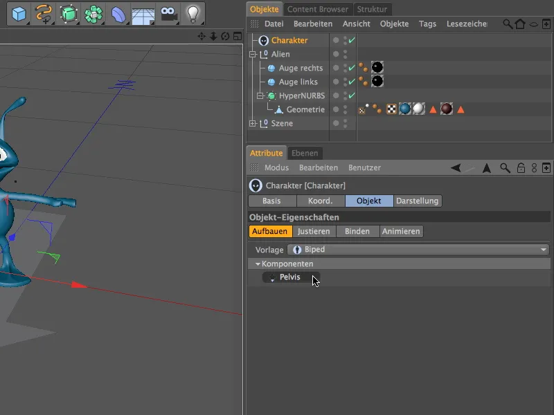 Neu in Release 13 - Rigging eines Aliens mit einer Charaktervorlage