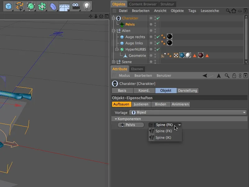 Neu in Release 13 - Rigging eines Aliens mit einer Charaktervorlage
