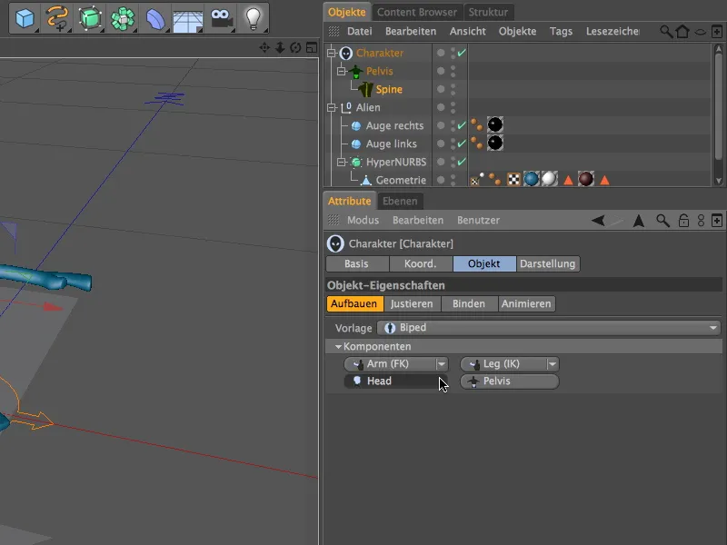 Neu in Release 13 - Rigging eines Aliens mit einer Charaktervorlage