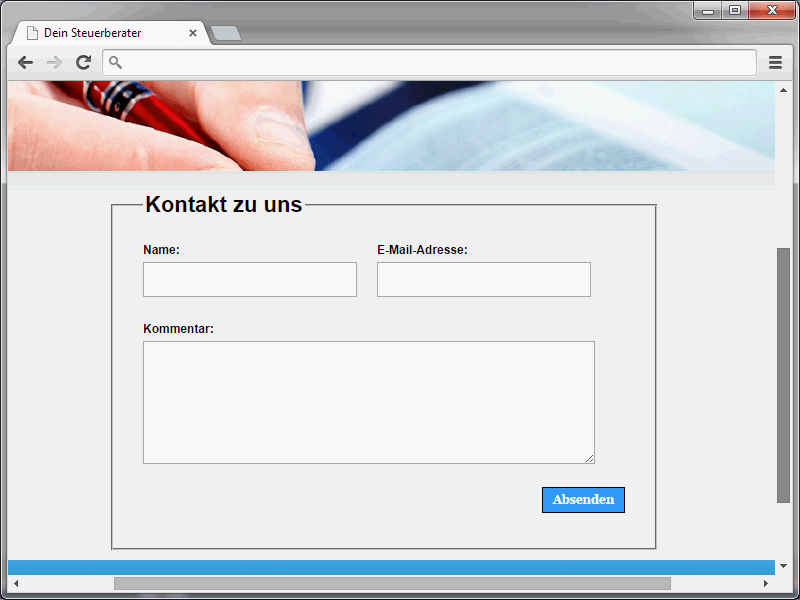 HTML & CSS für Einsteiger (Teil 47): Das Kontaktformular (2) HTML & CSS für Einsteiger (Teil 47): Das Kontaktformular (2)