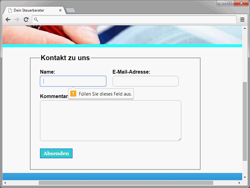 HTML & CSS für Einsteiger (Teil 47): Das Kontaktformular (2)