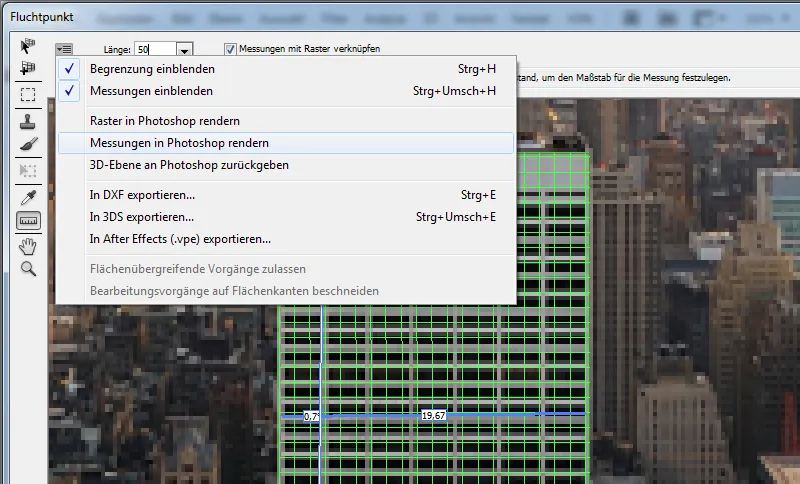 Photoshop-Filter: Fluchtpunkt
