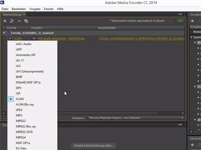 Tipps und Tricks zum Workflow in After Effects: Rendern im Media Encoder