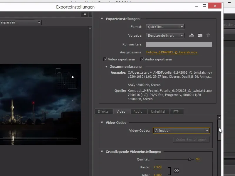 Tipps und Tricks zum Workflow in After Effects: Rendern im Media Encoder