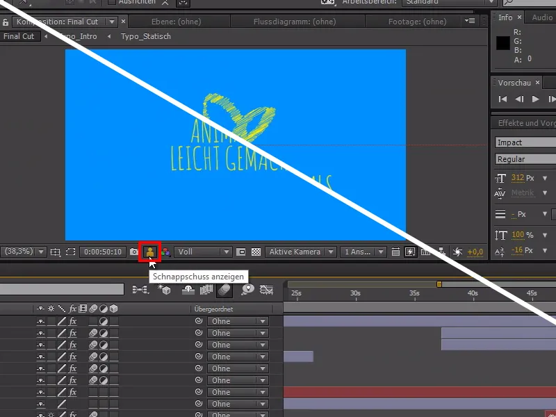 Tipps und Tricks zum Workflow in After Effects: Snapshots - Schnappschüsse Tipps und Tricks zum Workflow in After Effects: Snapshots - Schnappschüsse