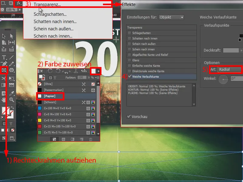 Farbiger Text über verschachtelte Formate