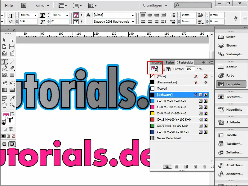 Tipps &amp; Tricks zu Adobe InDesign: Doppelte Kontur auf Texten und trotzdem jederzeit bearbeitbar