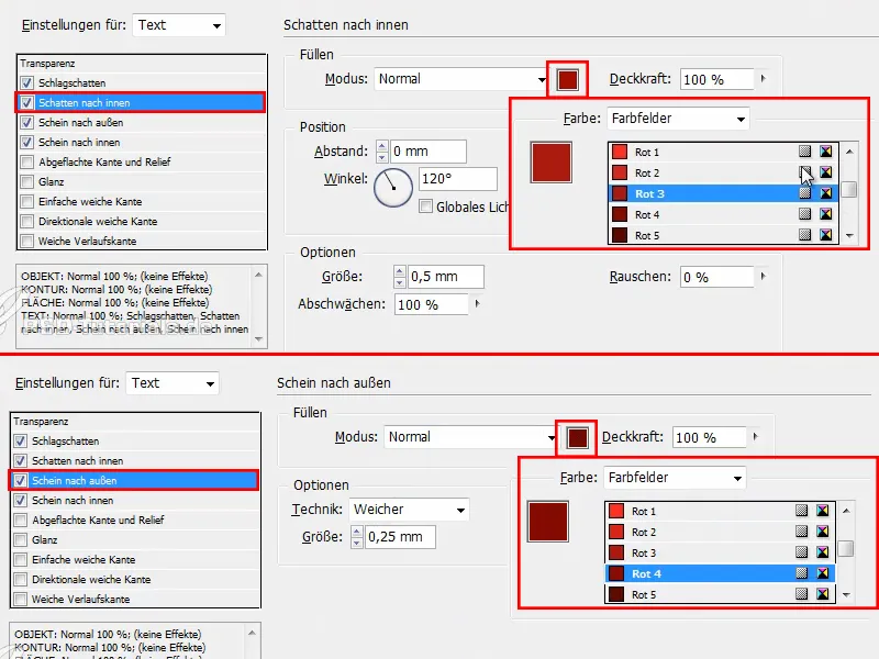 Tipps &amp; Tricks zu Adobe InDesign: Mehrere Konturen bei Texten - Neoneffekt