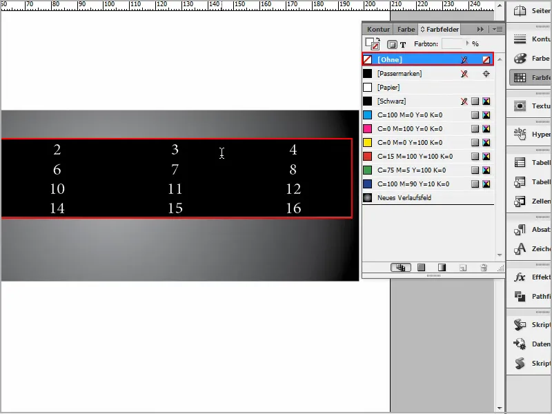 Tipps &amp; Tricks zu Adobe InDesign: Transparente Konturen in Tabellen erstellen