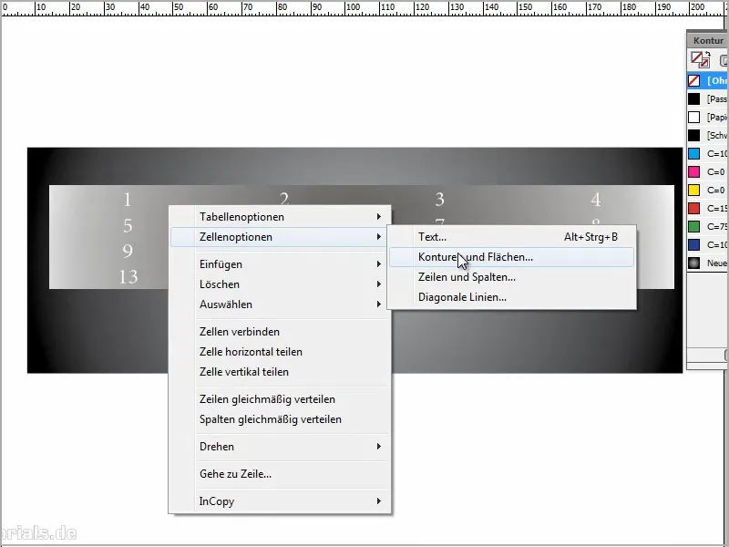 Tipps &amp; Tricks zu Adobe InDesign: Transparente Konturen in Tabellen erstellen
