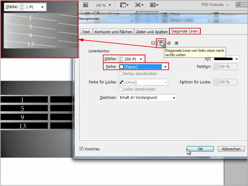 Tipps &amp; Tricks zu Adobe InDesign: Transparente Konturen in Tabellen erstellen