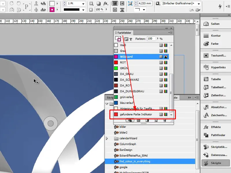 Tipps &amp; Tricks zu Adobe InDesign: Verwendete Farbe im Dokument schnell finden