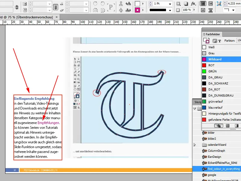 Tipps &amp; Tricks zu Adobe InDesign: Verwendete Farbe im Dokument schnell finden