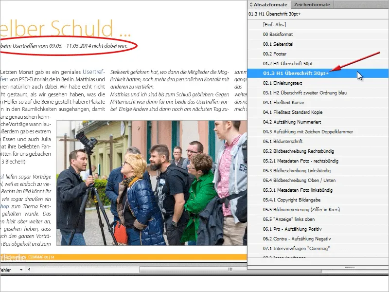 Tipps &amp; Tricks zu Adobe InDesign: Formatabweichungen per Klick anzeigen lassen