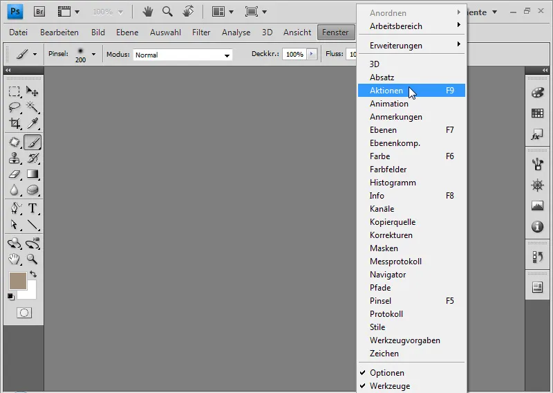 Aktionen in Photoshop verwenden