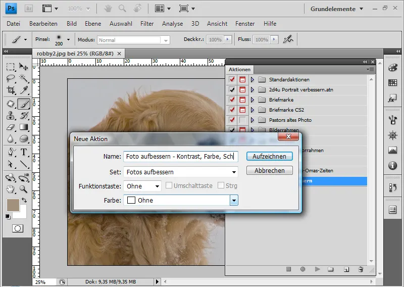 Aktionen in Photoshop aufnehmen