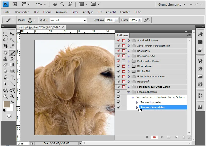 Aktionen in Photoshop aufnehmen