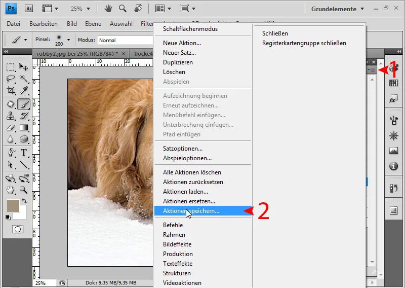 Aktionen in Photoshop aufnehmen