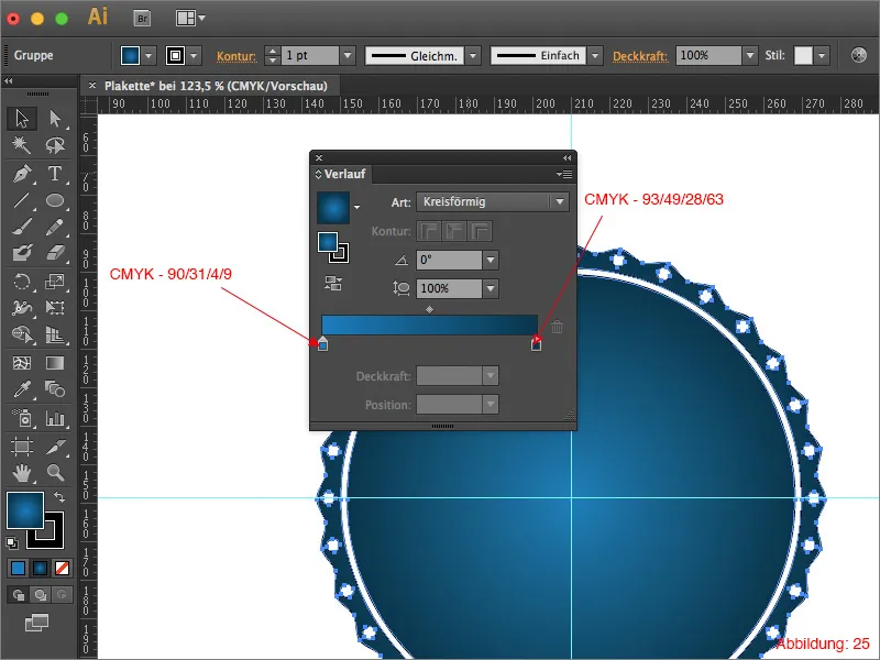 Adobe Illustrator – Plakette erstellen Adobe Illustrator – Plakette erstellen