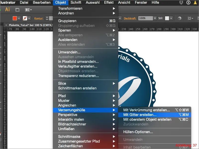 Adobe Illustrator – Plakette erstellen Adobe Illustrator – Plakette erstellen