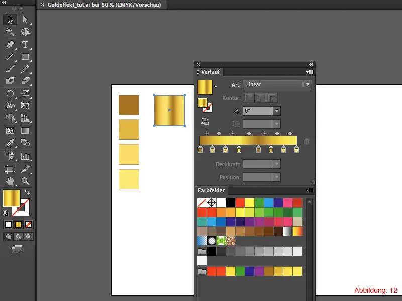 Adobe Illustrator – Goldeffekt auf Schrift Adobe Illustrator – Goldeffekt auf Schrift