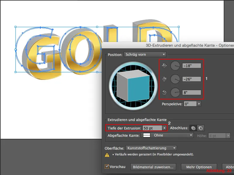 Adobe Illustrator – Goldeffekt auf Schrift Adobe Illustrator – Goldeffekt auf Schrift